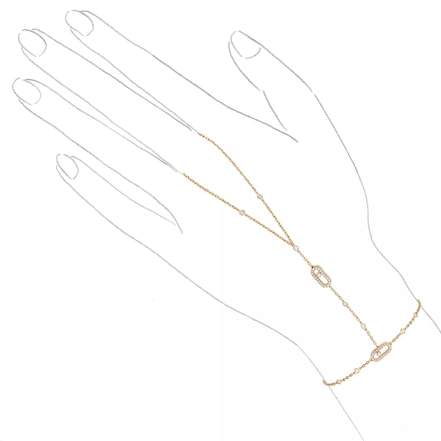 Amara Hand Chain - Gold