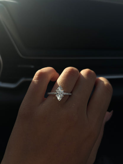 Arela Marquise Ring - Silver