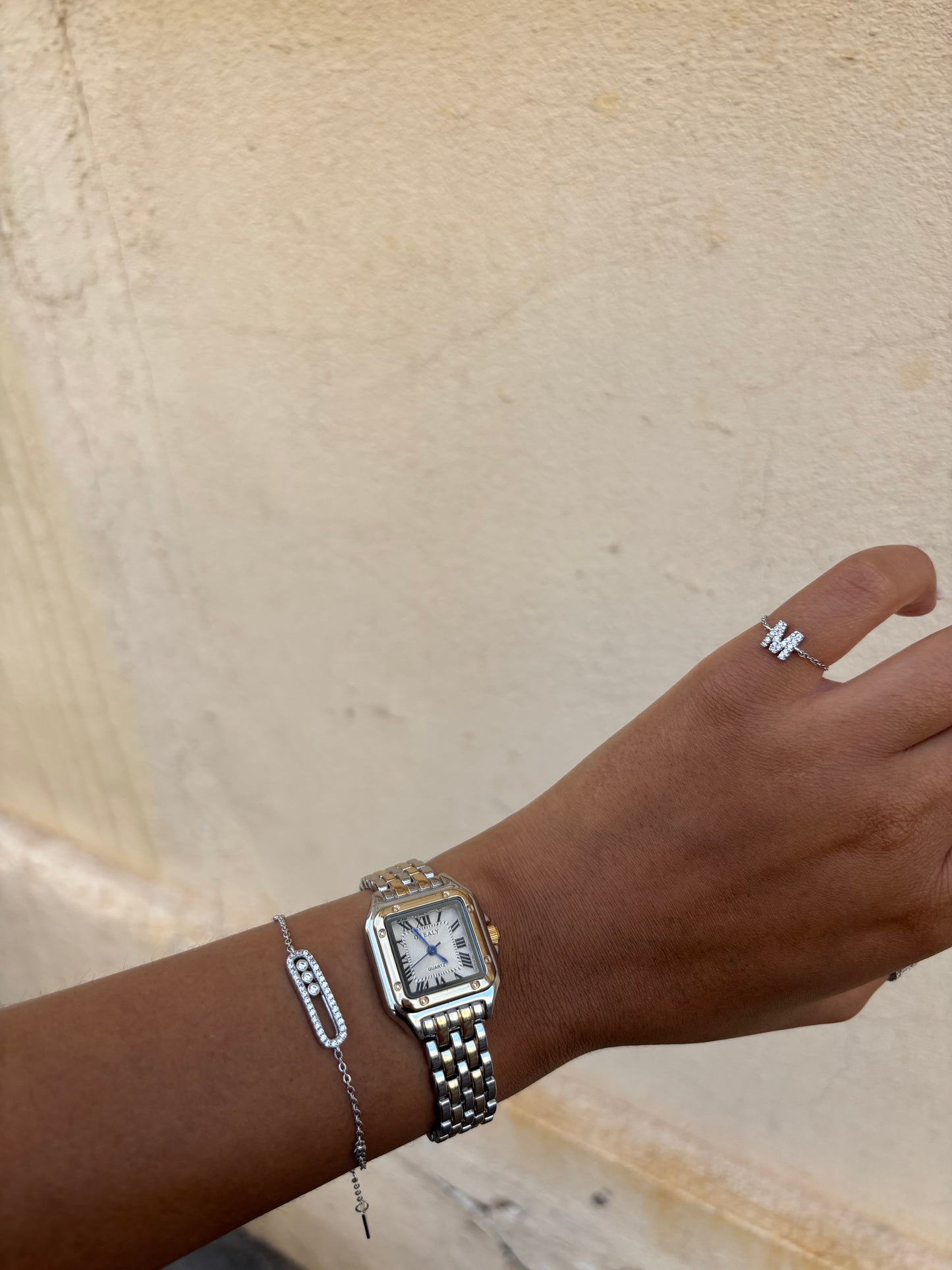 Custom Letter Adjustable Ring