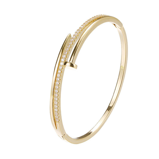 Nailed it bangle - Gold