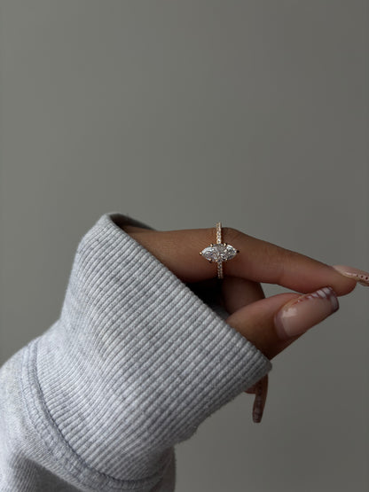 Arela Marquise Ring - Rose Gold